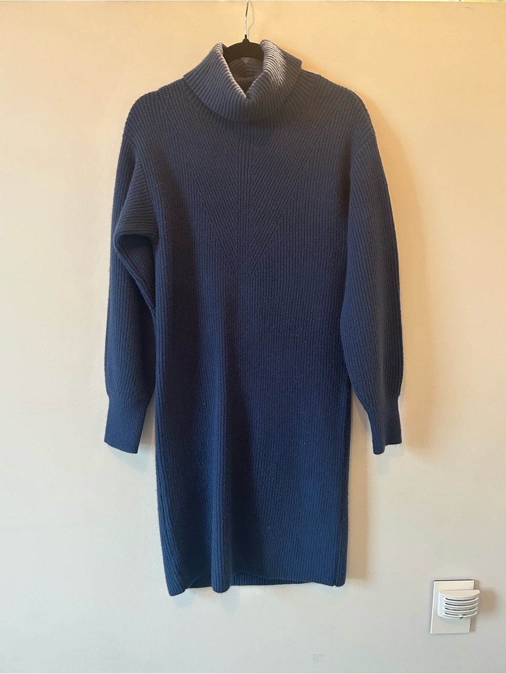 Ann Taylor Navy Blue Turtleneck Sweater Dress